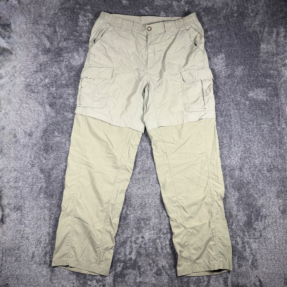 Columbia Titanium Convertible Cargo Pants Mens Medium Sage Green Hiking Outdoor